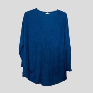 Eileen Fisher blue oversized sweater cardigan